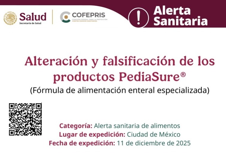 COFEPRIS informa sobre la comercializaci&oacute;n de PediaSure&reg;