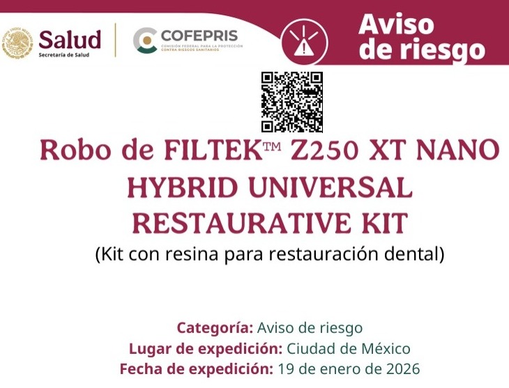 COFEPRIS informa sobre el robo, ocurrido en un almac&eacute;n ubicado en San Luis Potos&iacute; y notificado por 3M M&eacute;xico S.A.